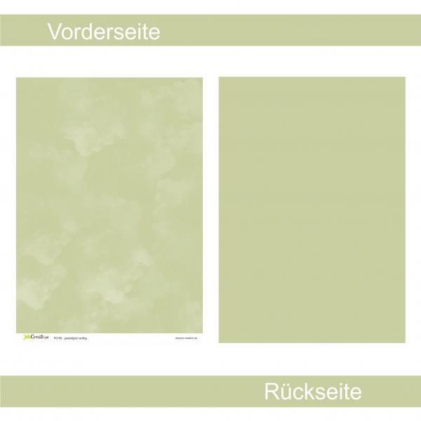 Pastellgrün wolkig - Designpapier